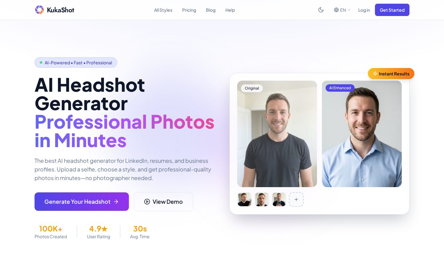 KukaShot Homepage