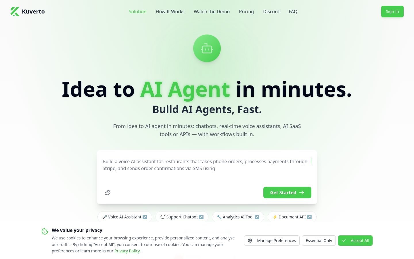 Kuverto Homepage