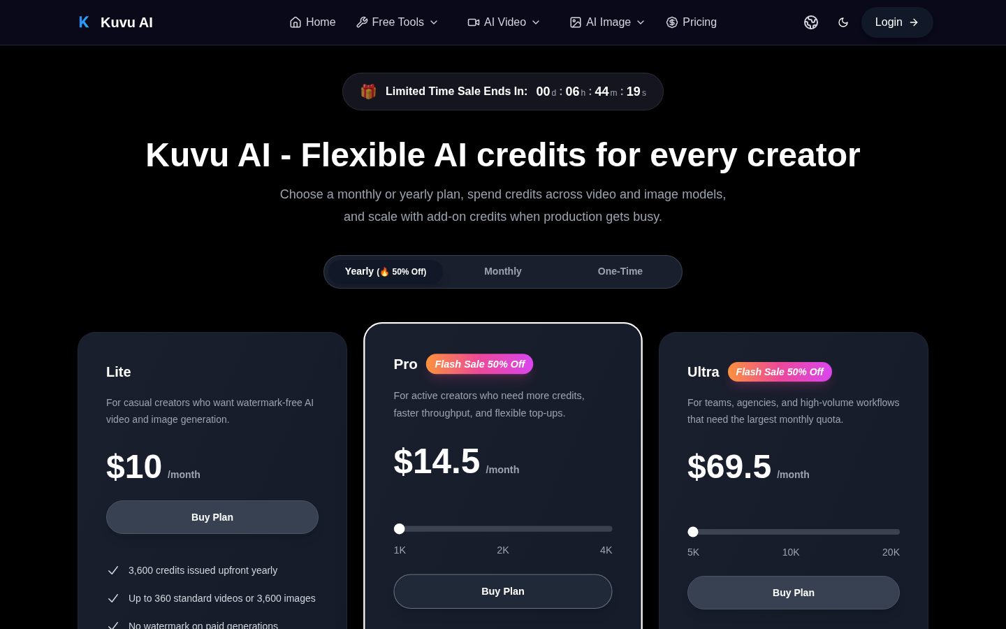 Kuvu AI Pricing