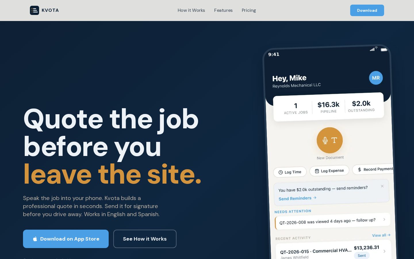 Kvota Homepage