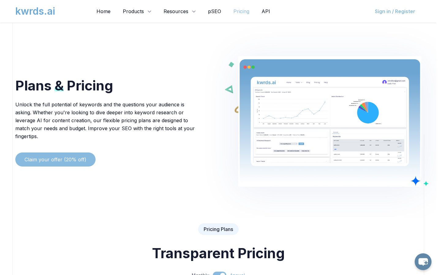 Kwrds.ai Pricing
