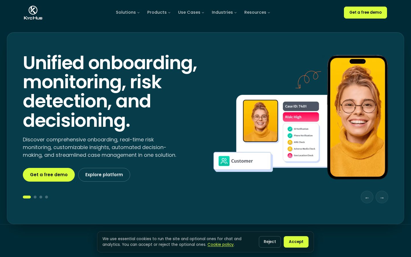 KYC Hub Homepage