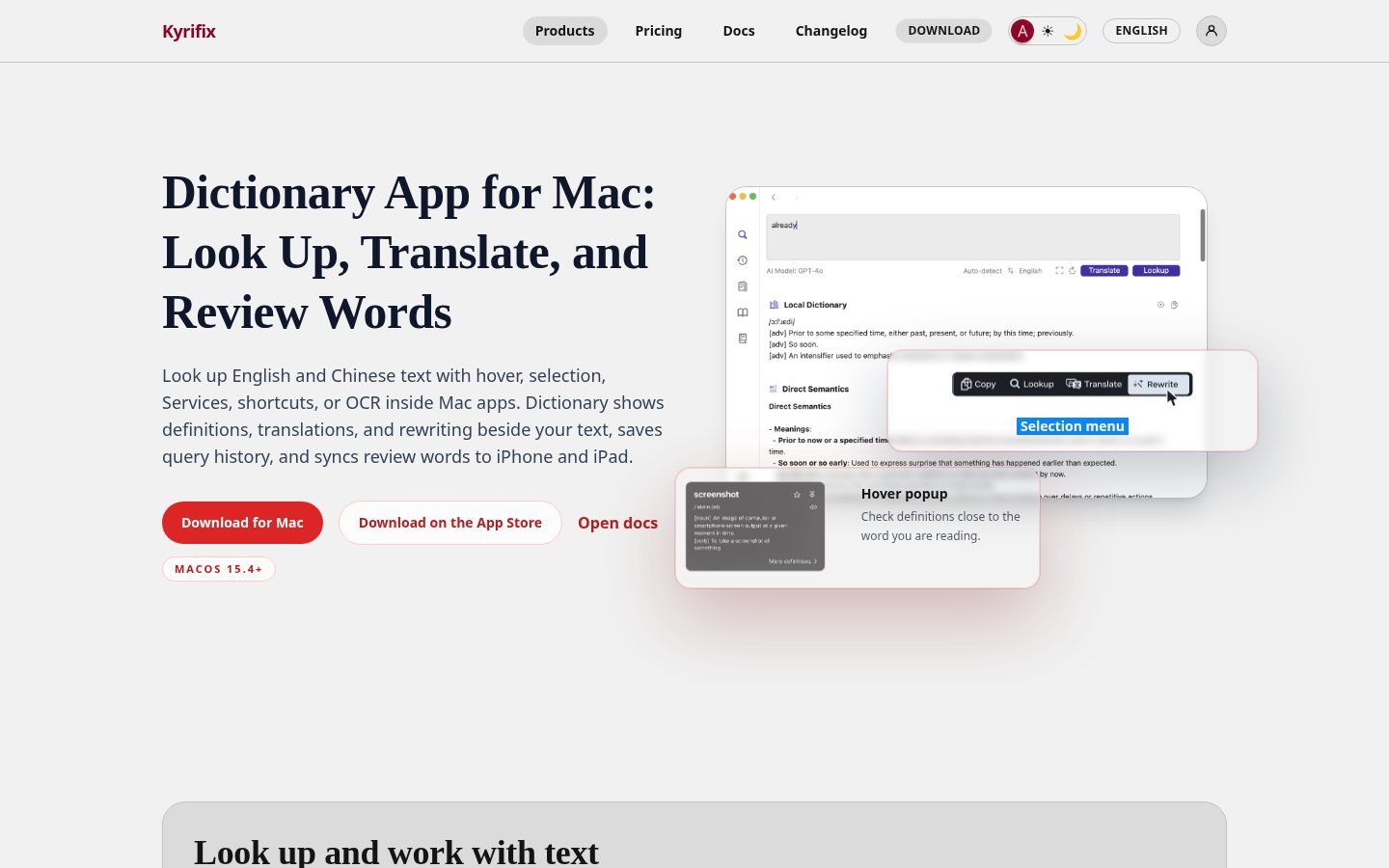 Kyrifix Dictionary Homepage