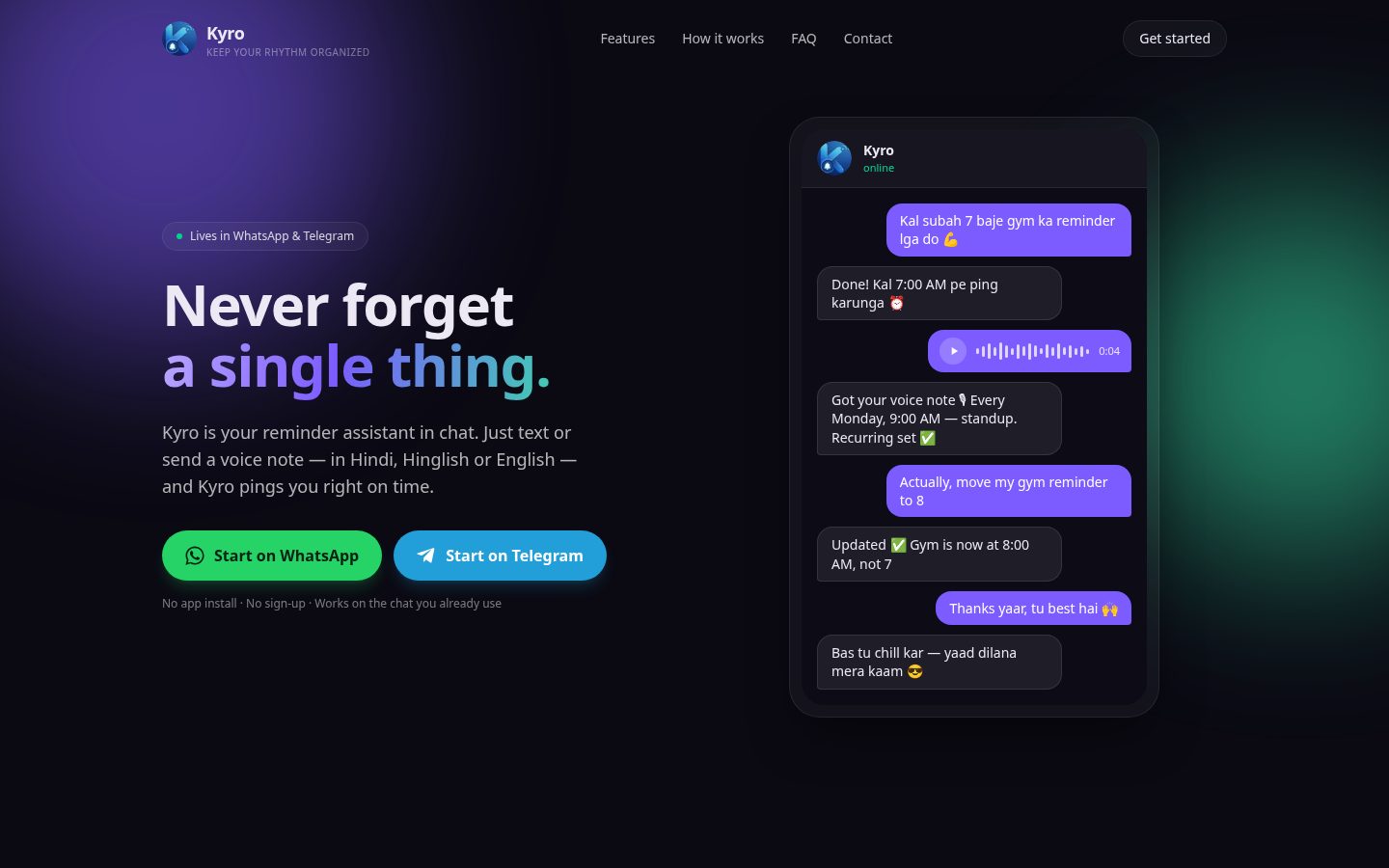 Kyro Homepage