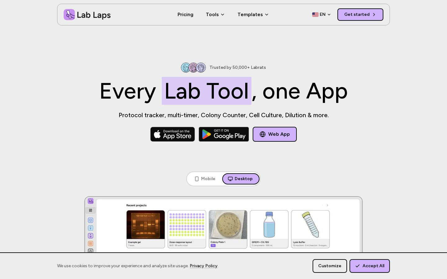 Lab Laps Homepage
