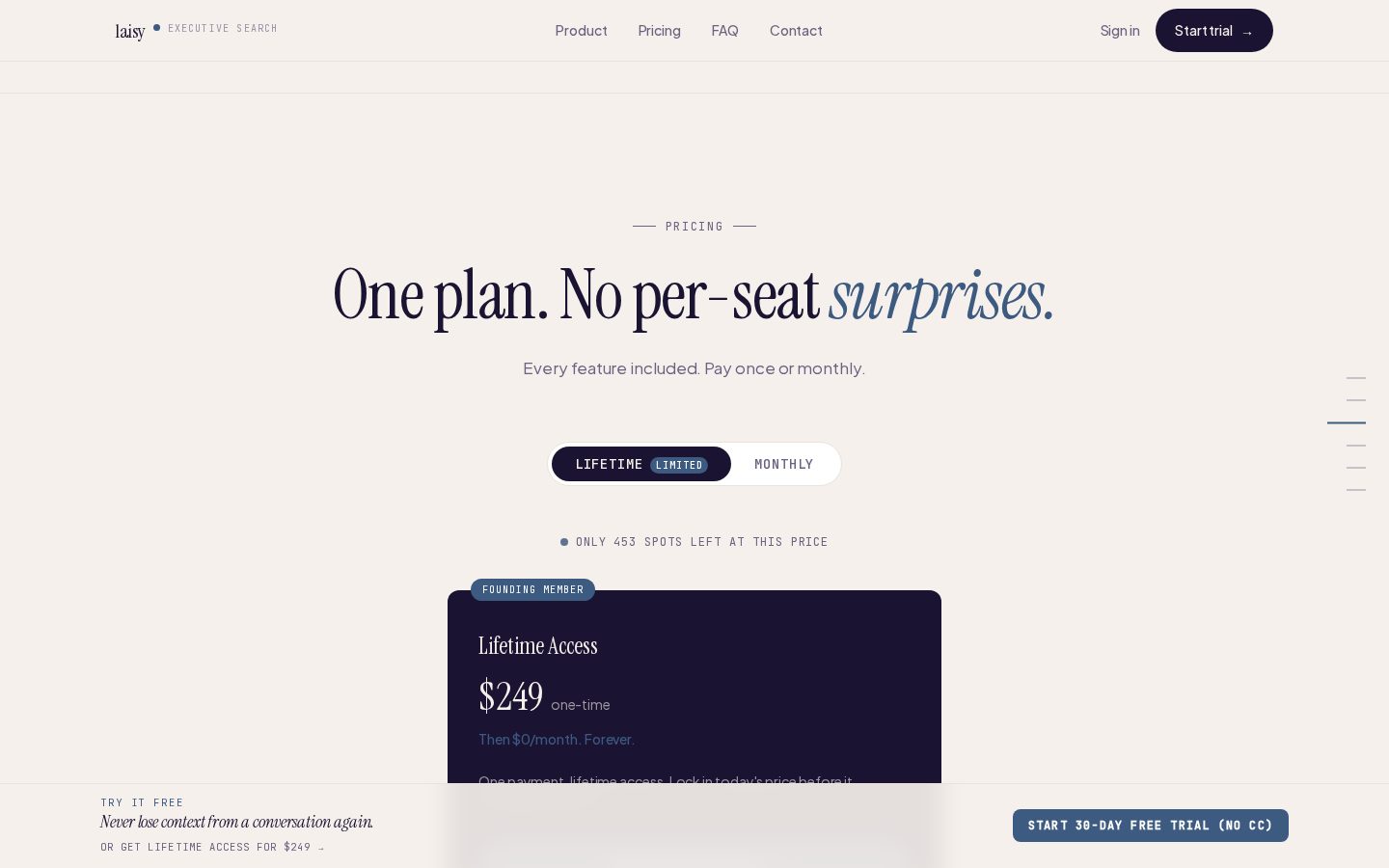 Laisy Pricing