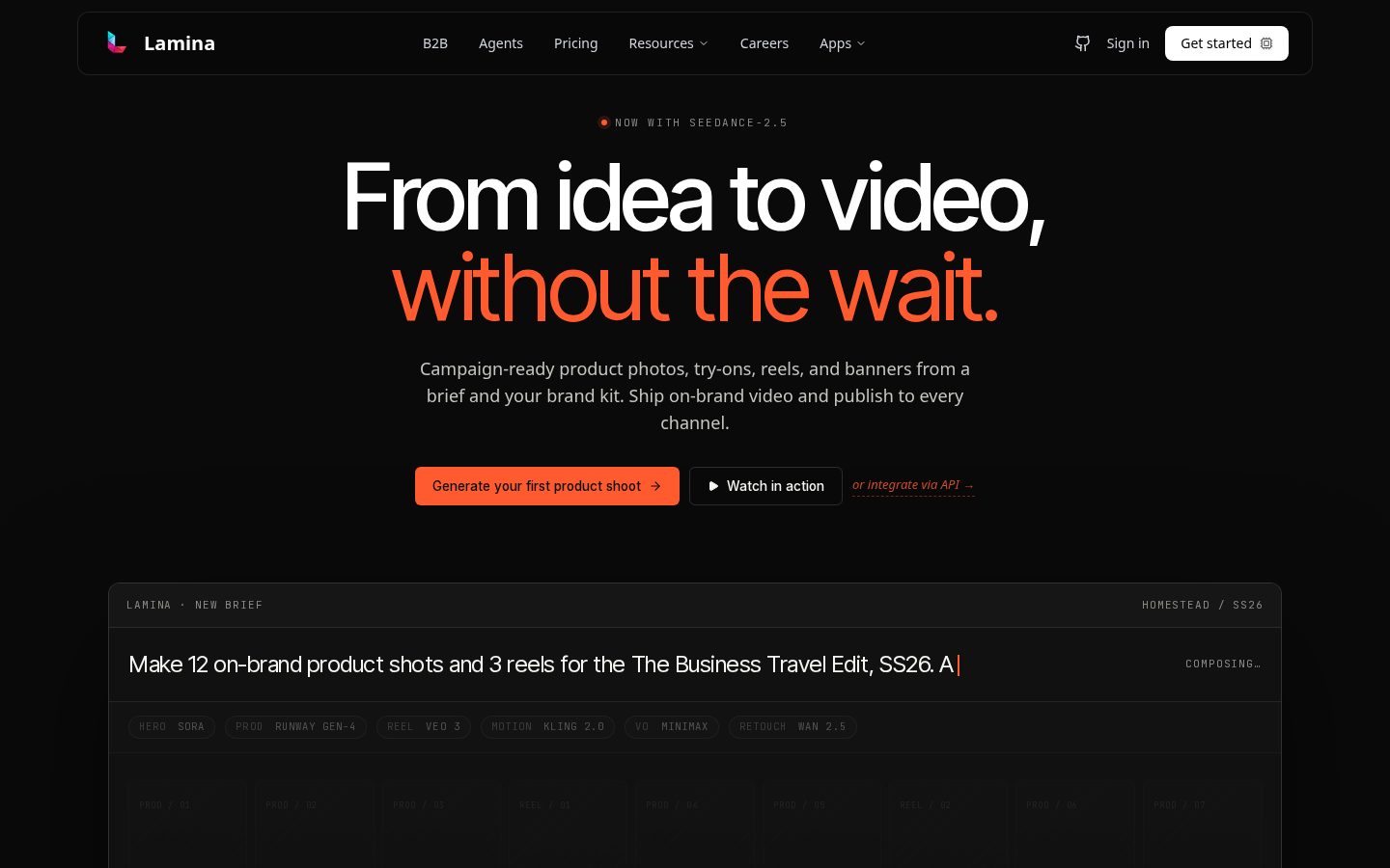 Lamina Homepage