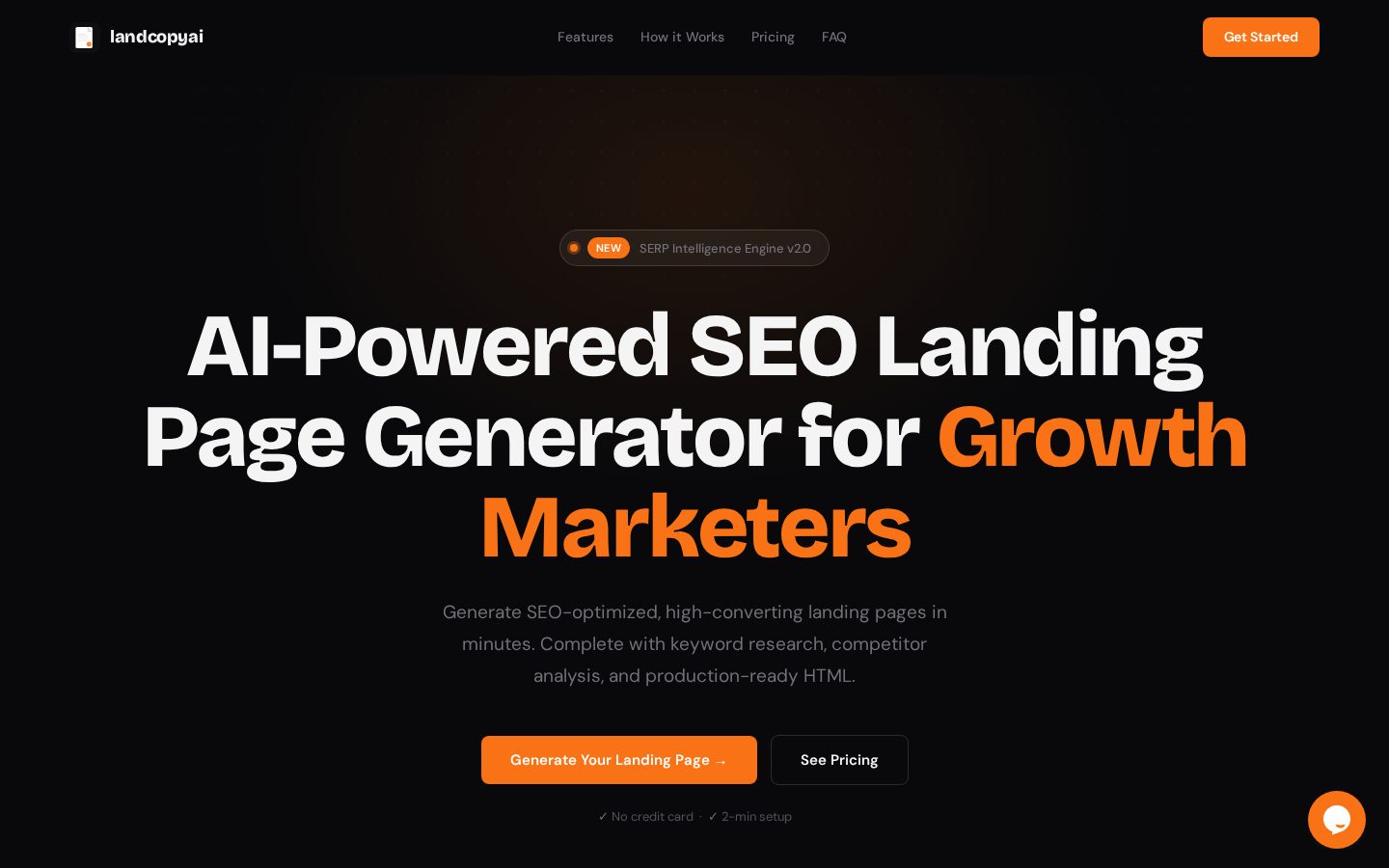 LandCopyAI Homepage