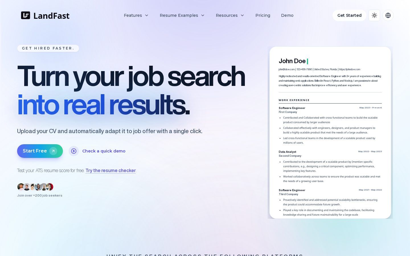 Landfast Homepage