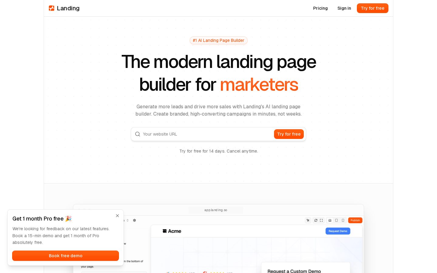 Landing Homepage