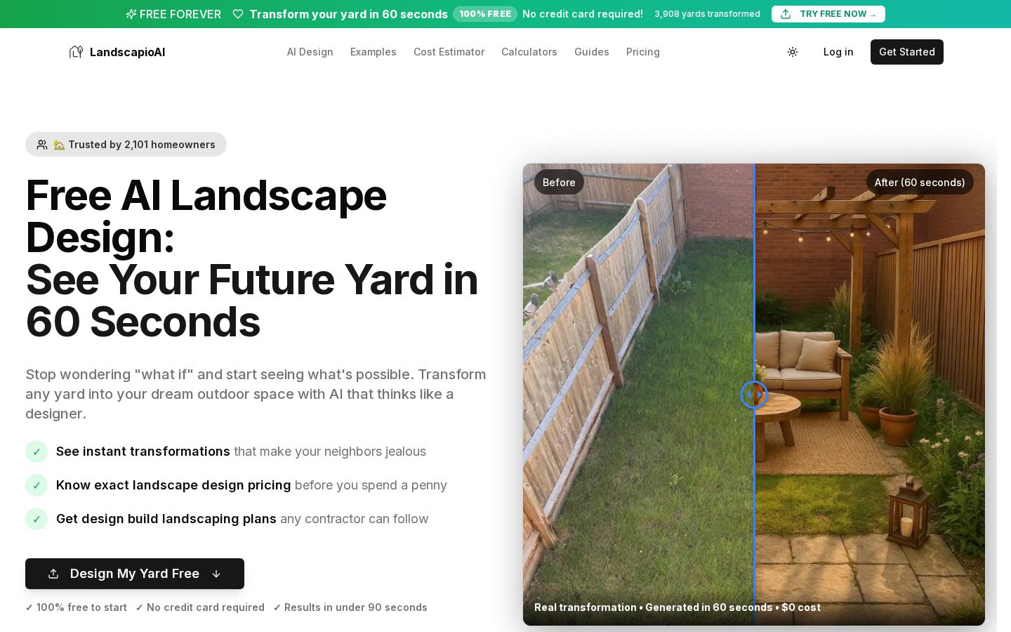 LandscapioAI Homepage