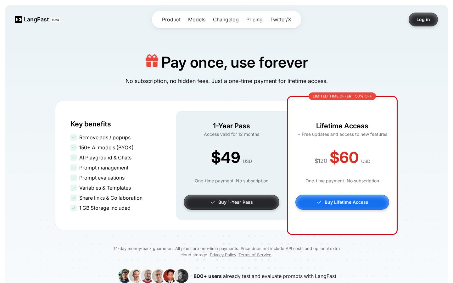 Langfa.st Pricing