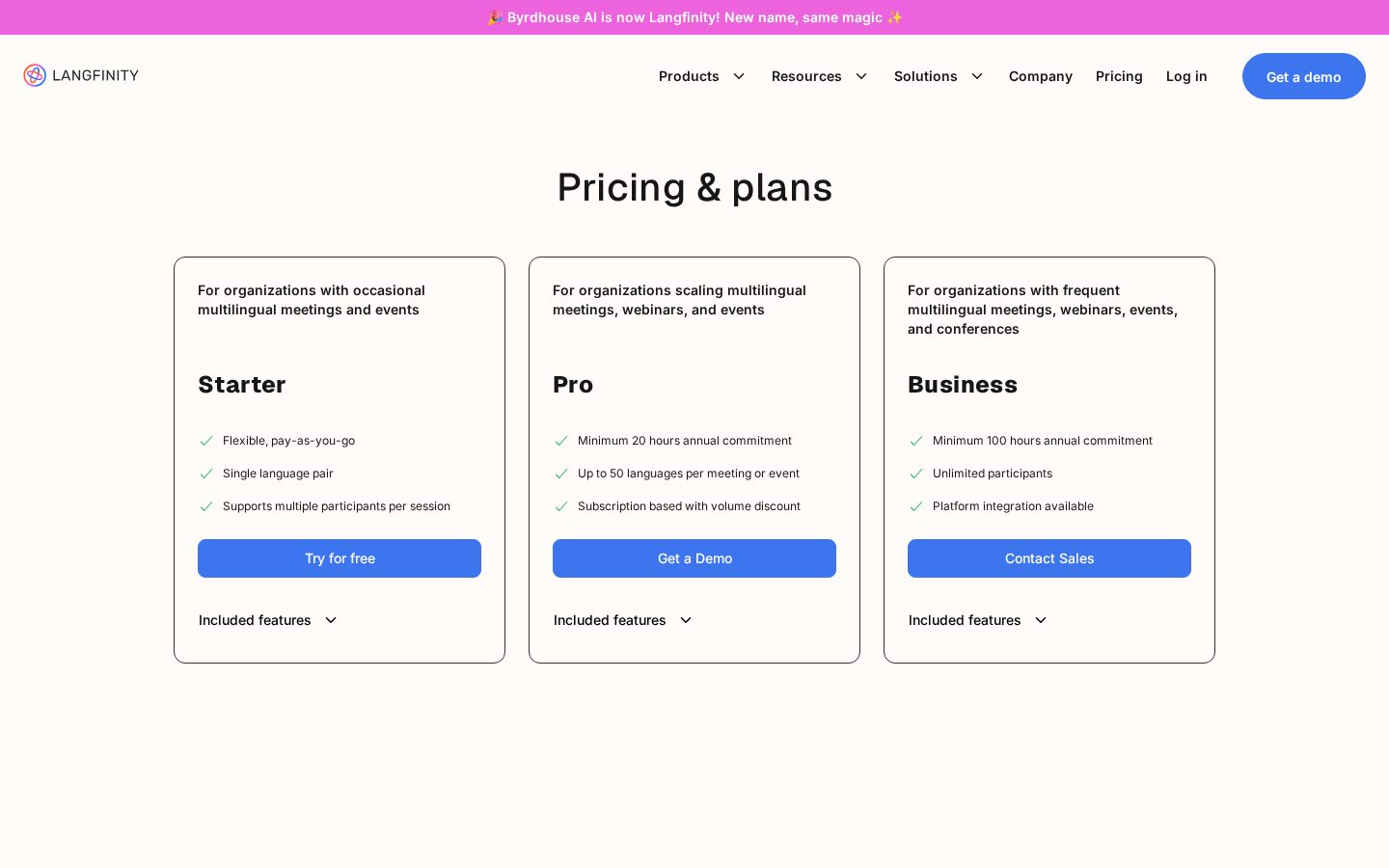 Langfinity AI Pricing