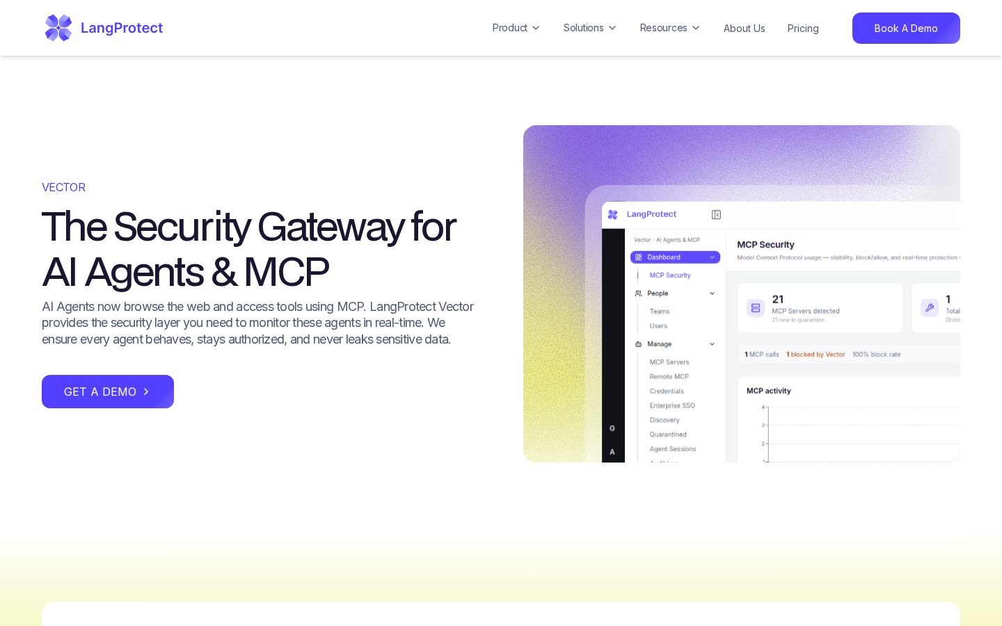 LangProtect Vector Homepage