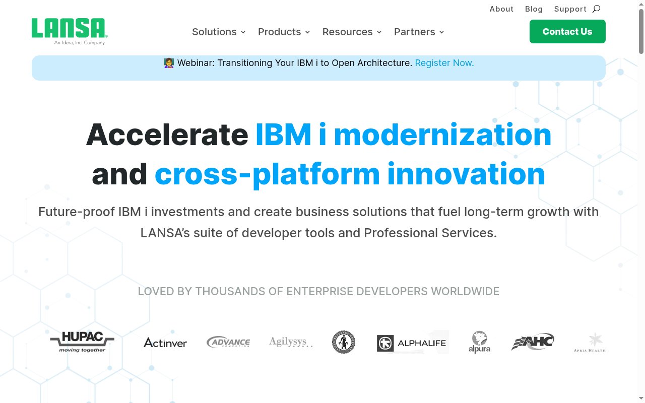 LANSA homepage