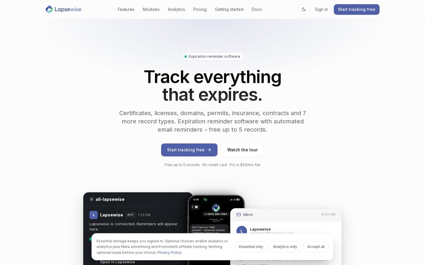 Lapsewise Homepage