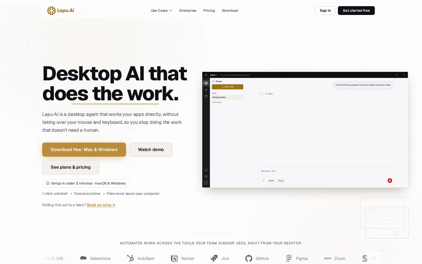 Lapu AI Homepage
