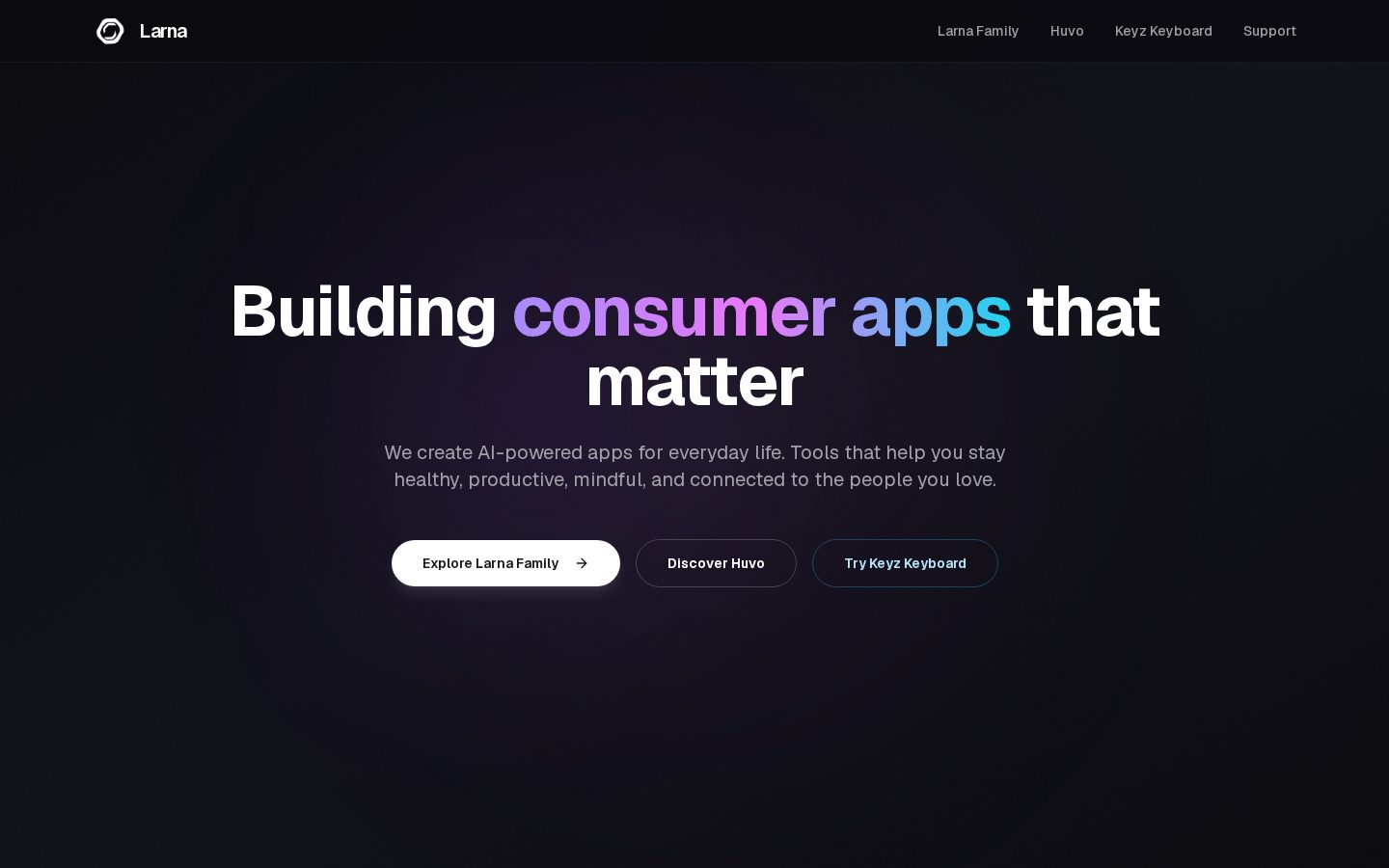 LarnaAI Homepage