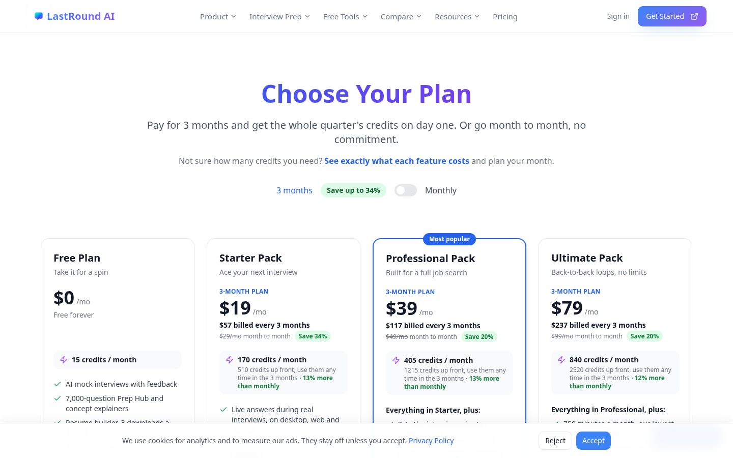 LastRound AI Pricing