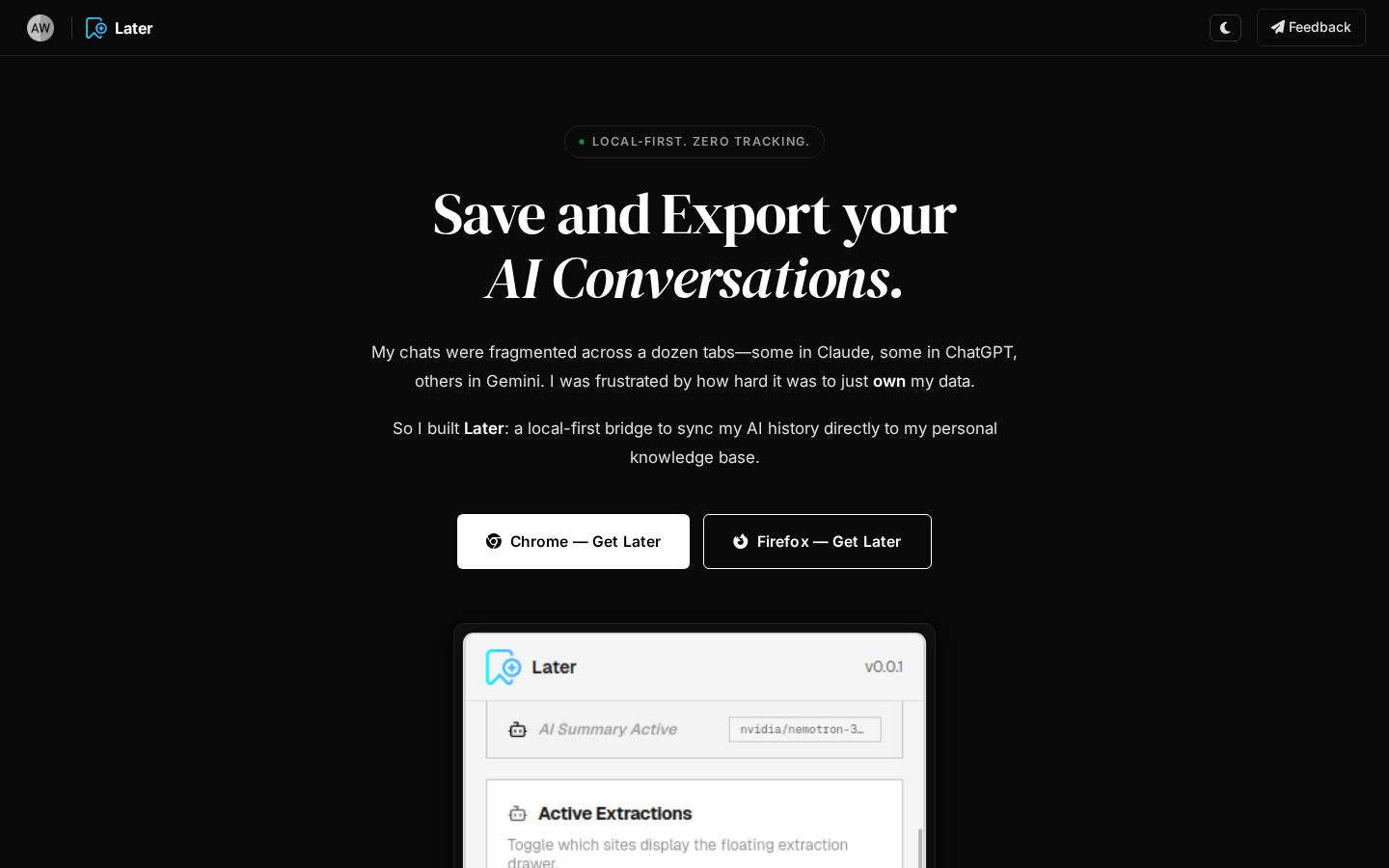 Later Homepage