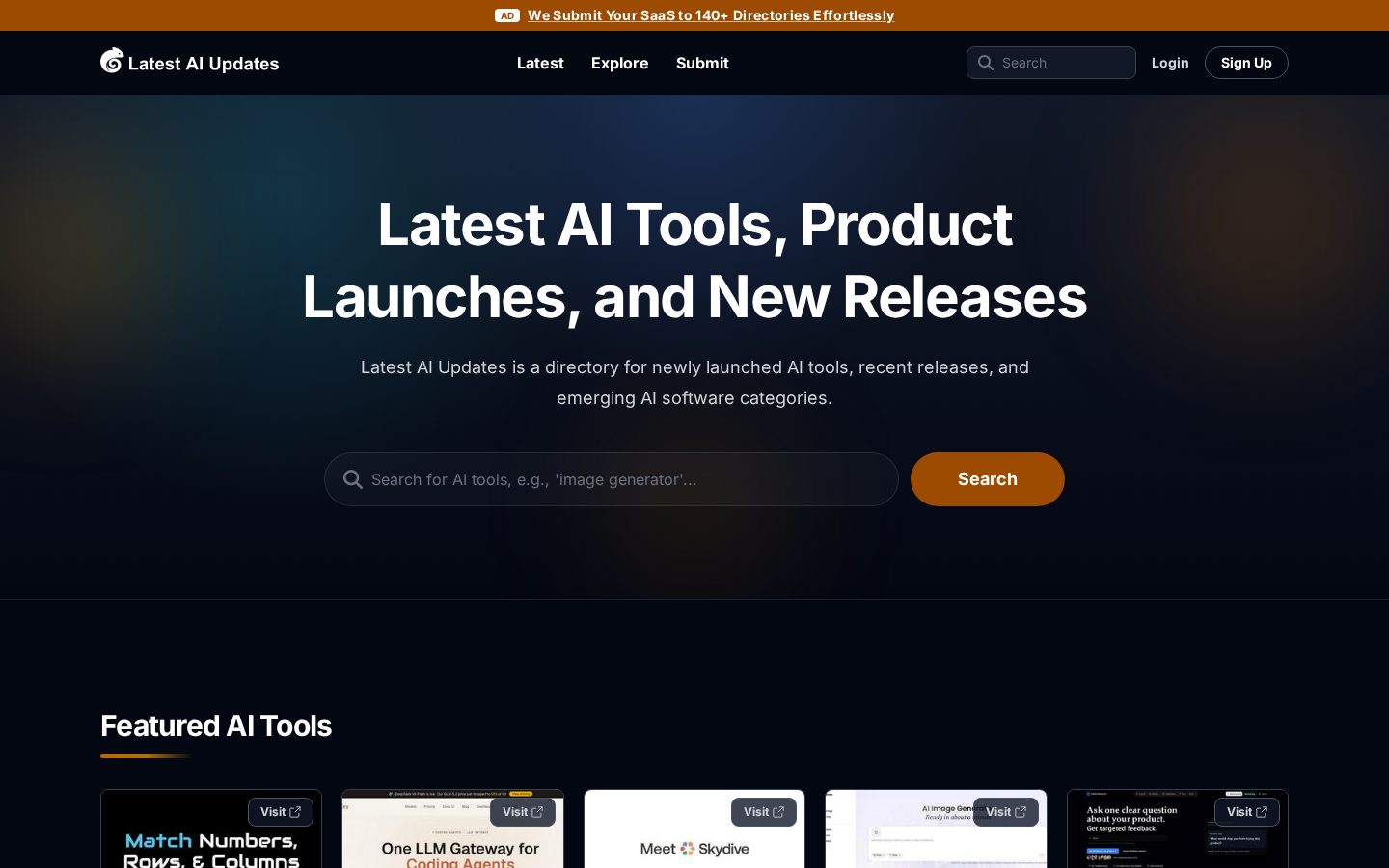 Latest AI Updates Homepage