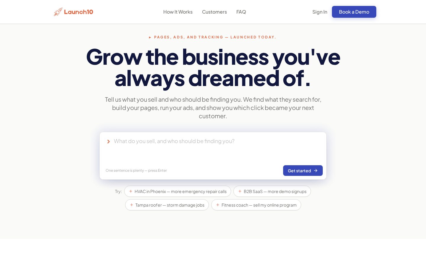 Launch10 Homepage
