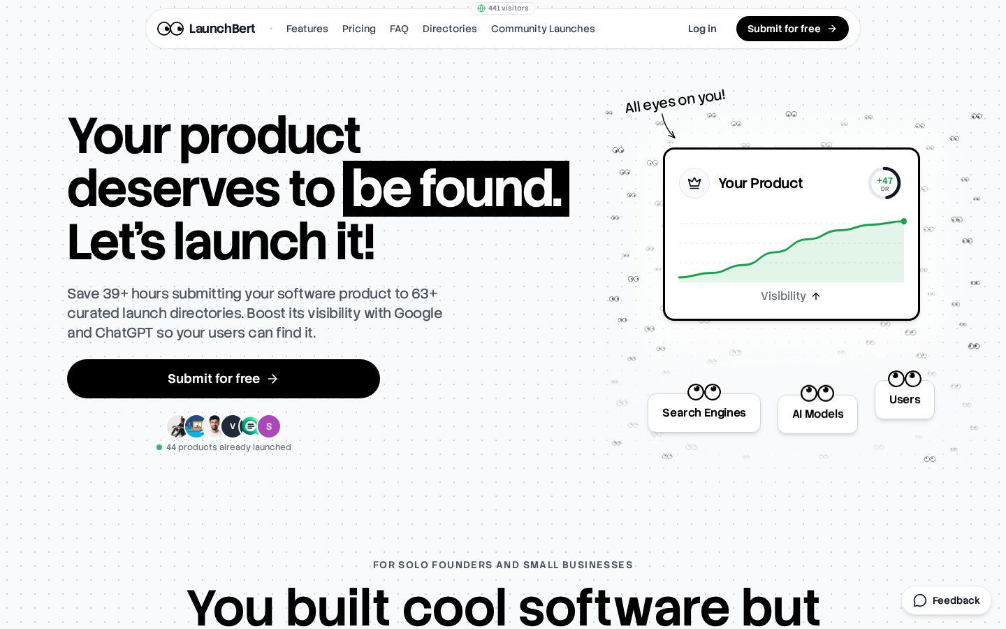 LaunchBert Homepage