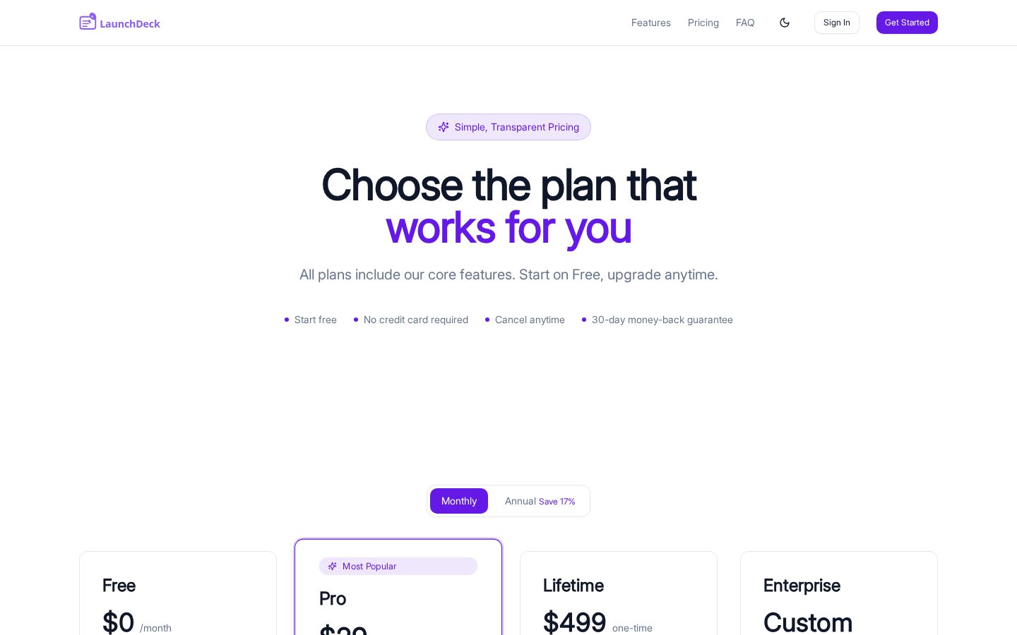 LaunchDeck Pricing
