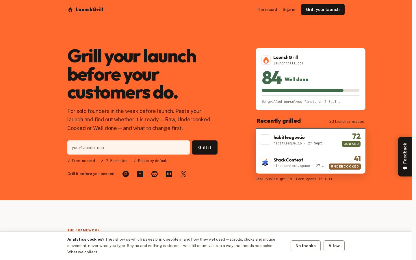 LaunchGrill Homepage