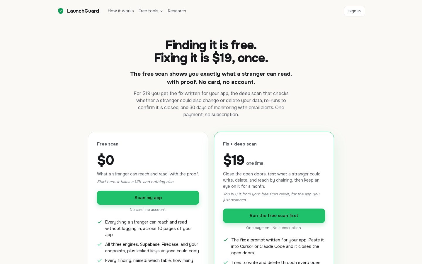 LaunchGuard Pricing