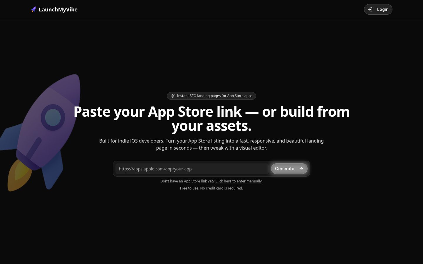 LaunchMyVibe Homepage