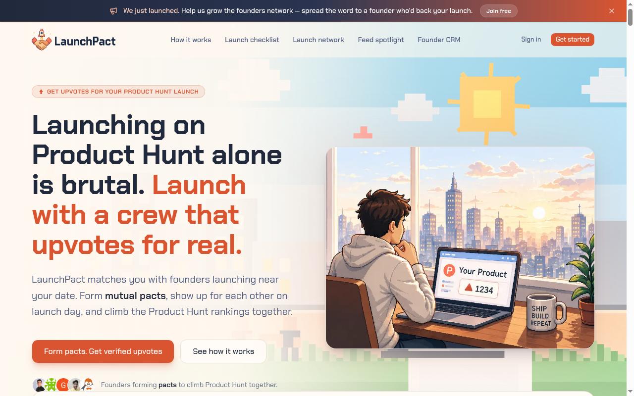 LaunchPact Homepage