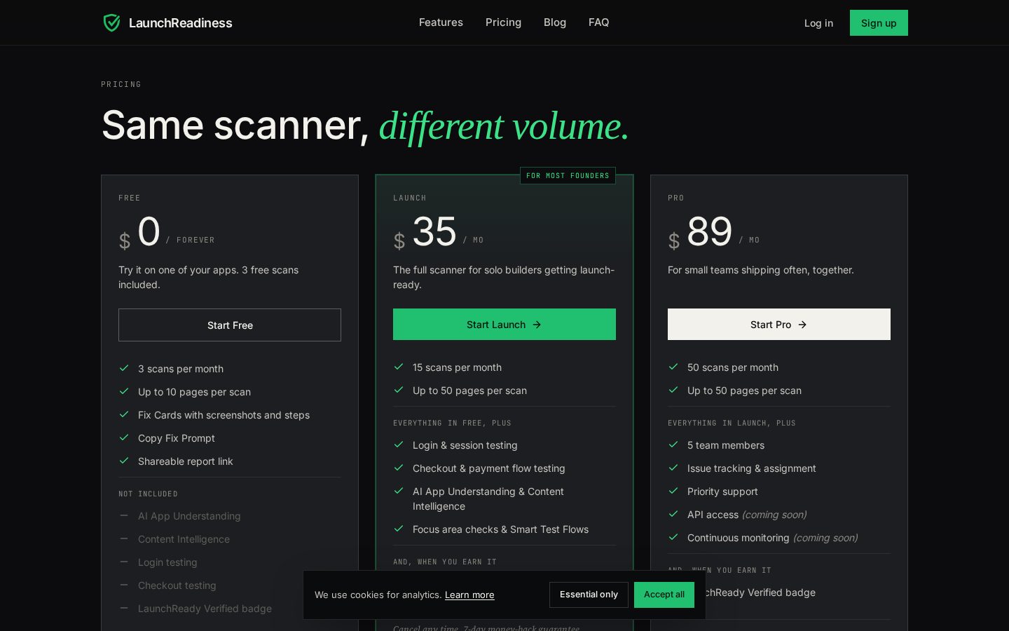 launchreadinessapp Pricing