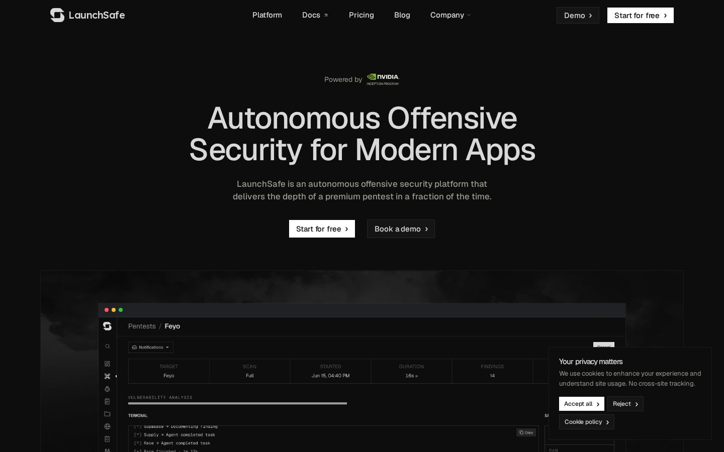 LaunchSafe Homepage