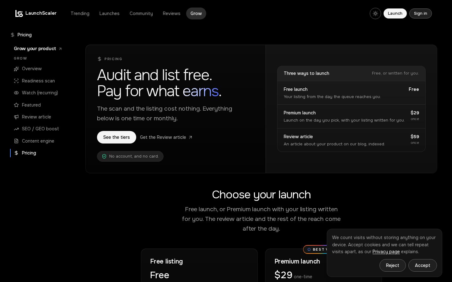 LaunchScaler Pricing