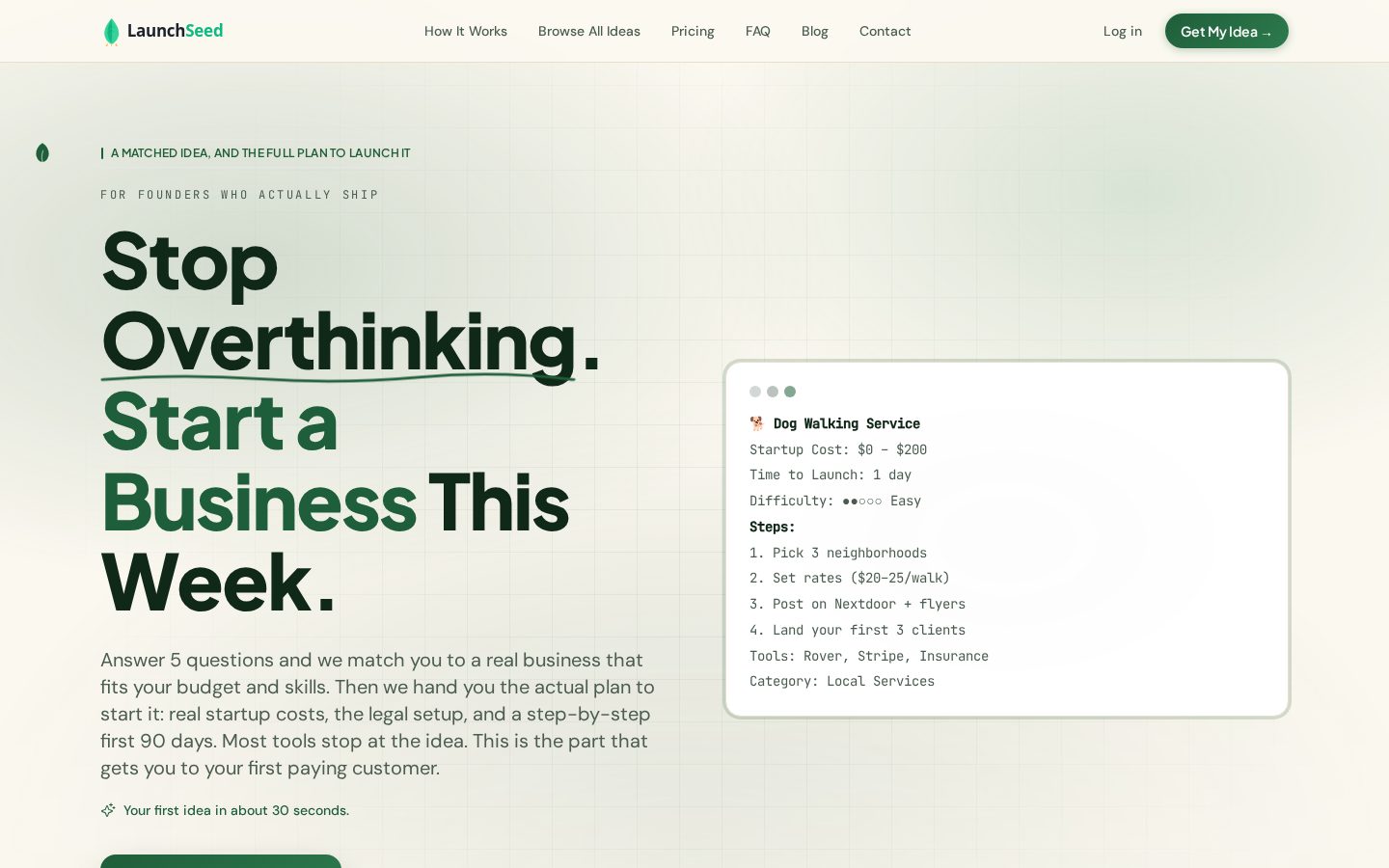 LaunchSeed Homepage