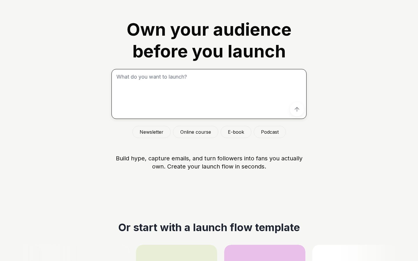 LaunchSoon Homepage