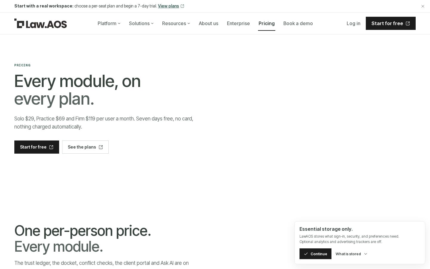 LawAOS Pricing