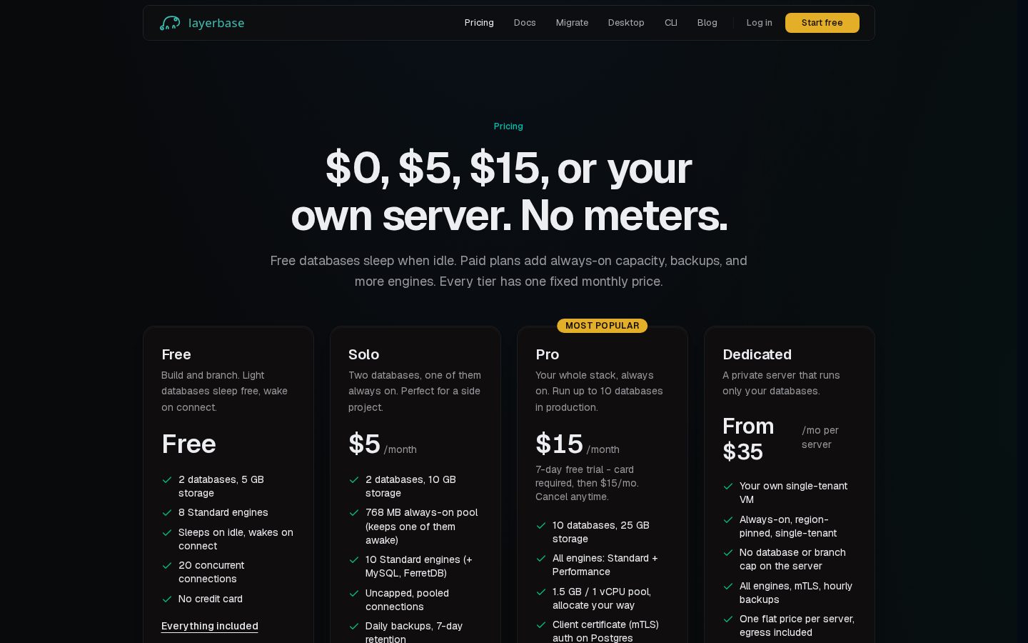 Layerbase Pricing