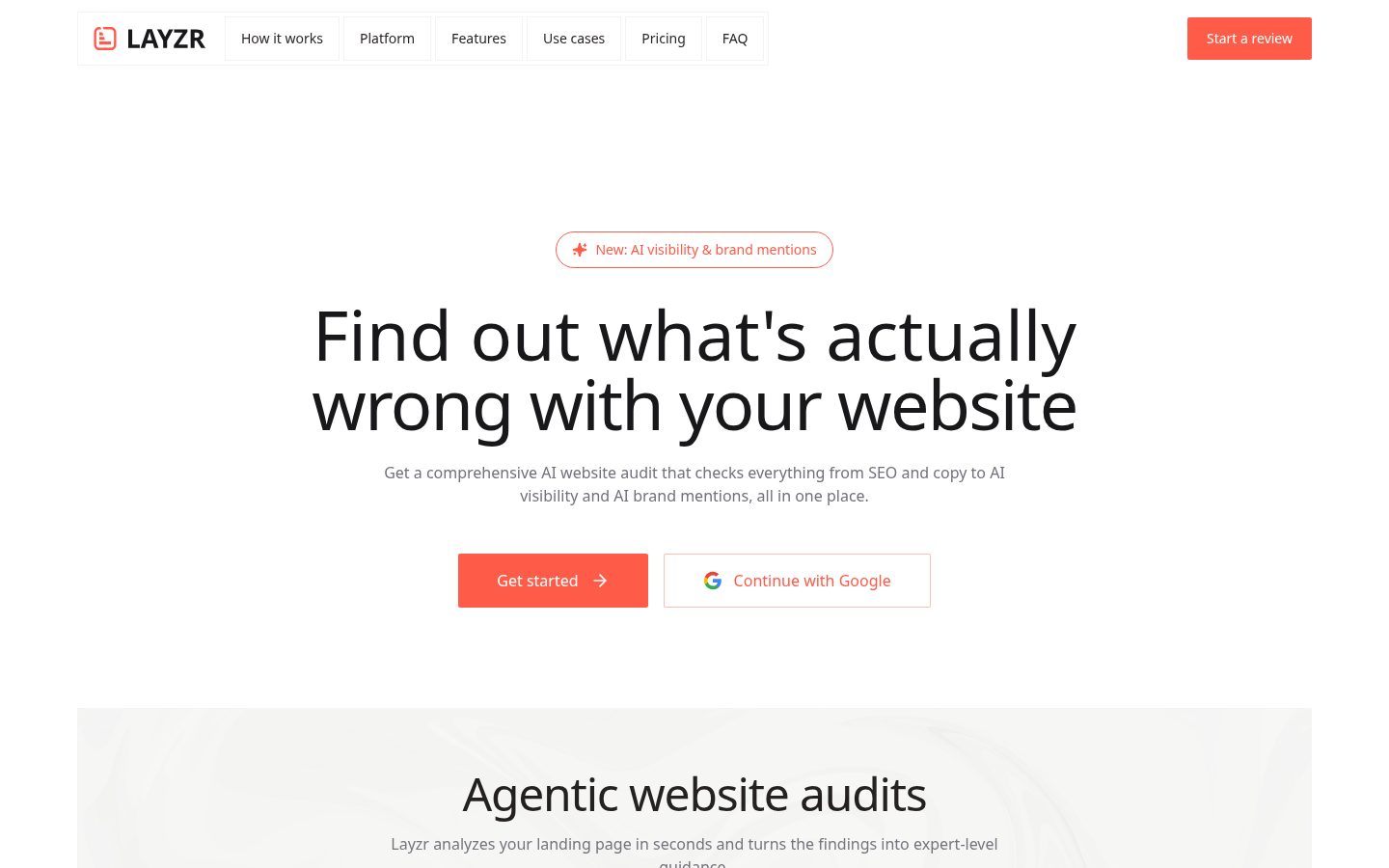 layzr.ai Homepage