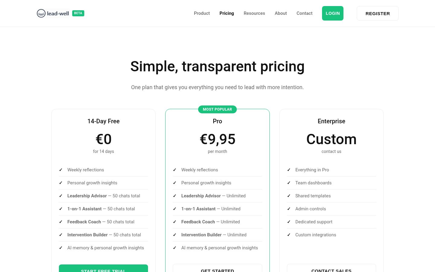 Lead-well Pricing