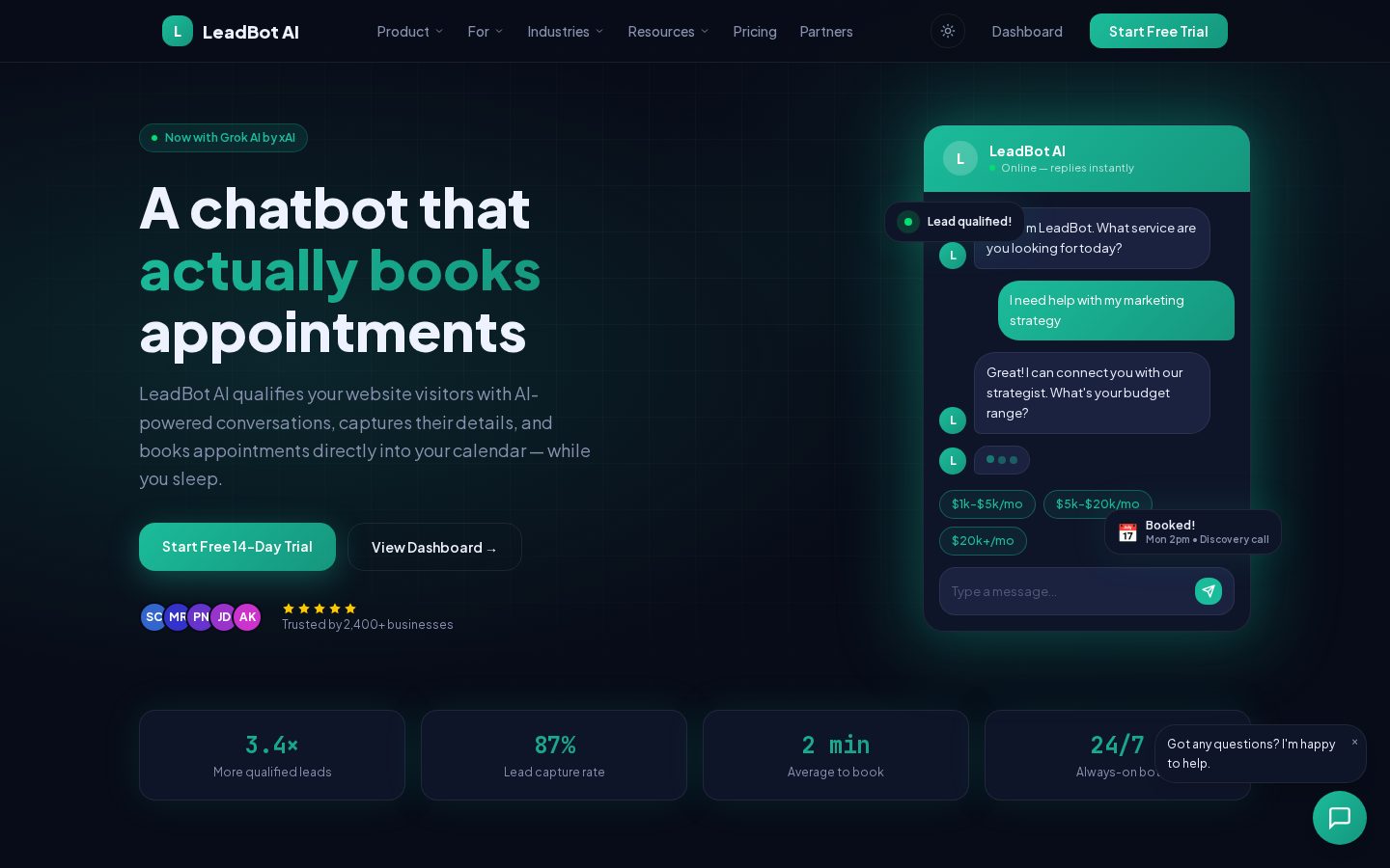 LeadBot Homepage