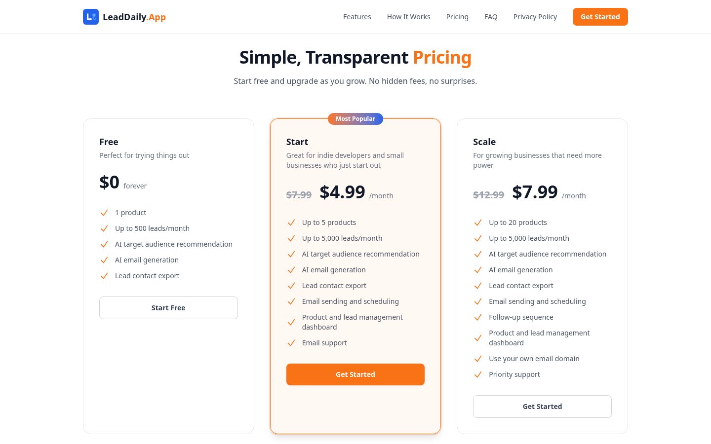 leaddaily.app Pricing