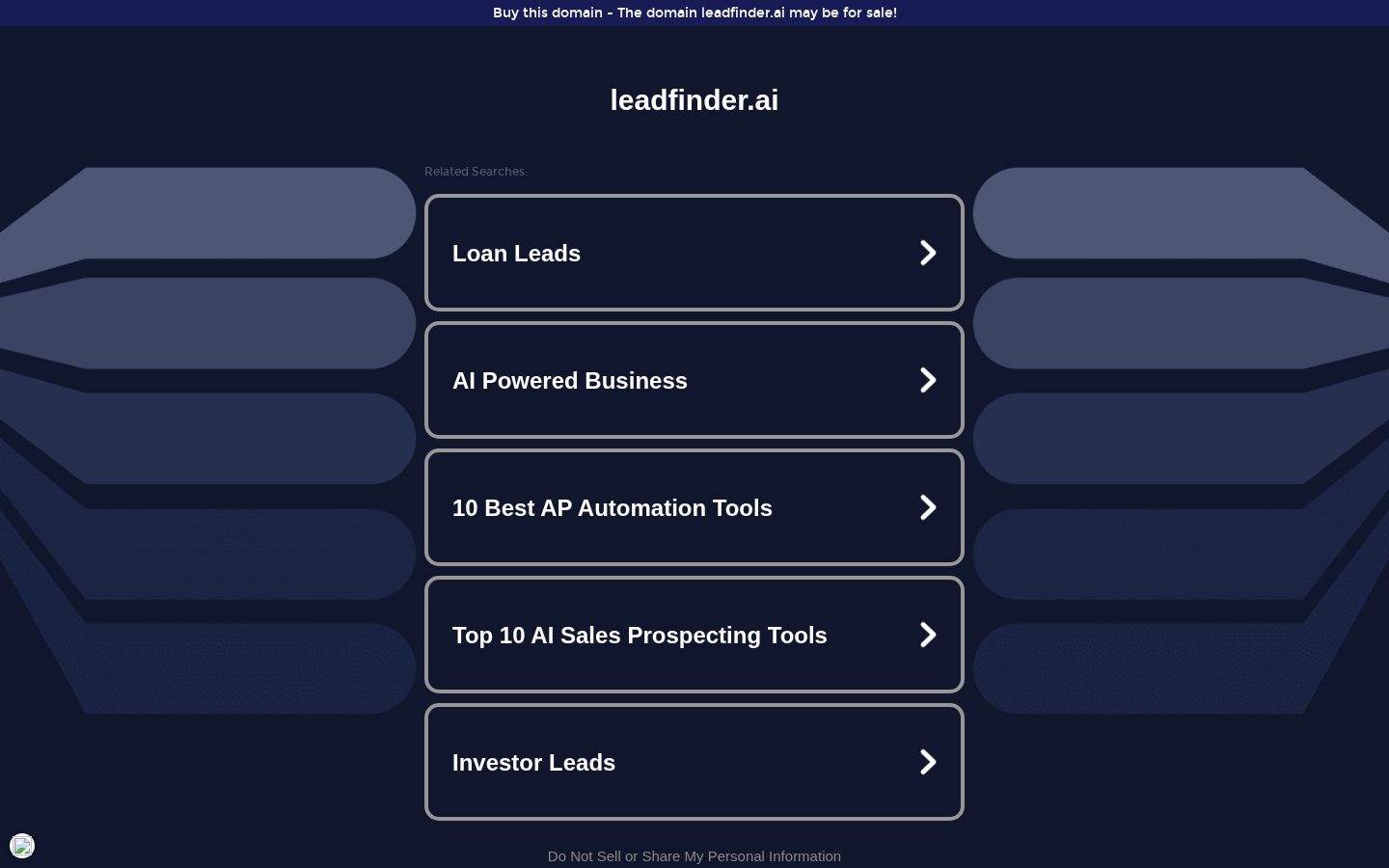 LeadFinder Homepage