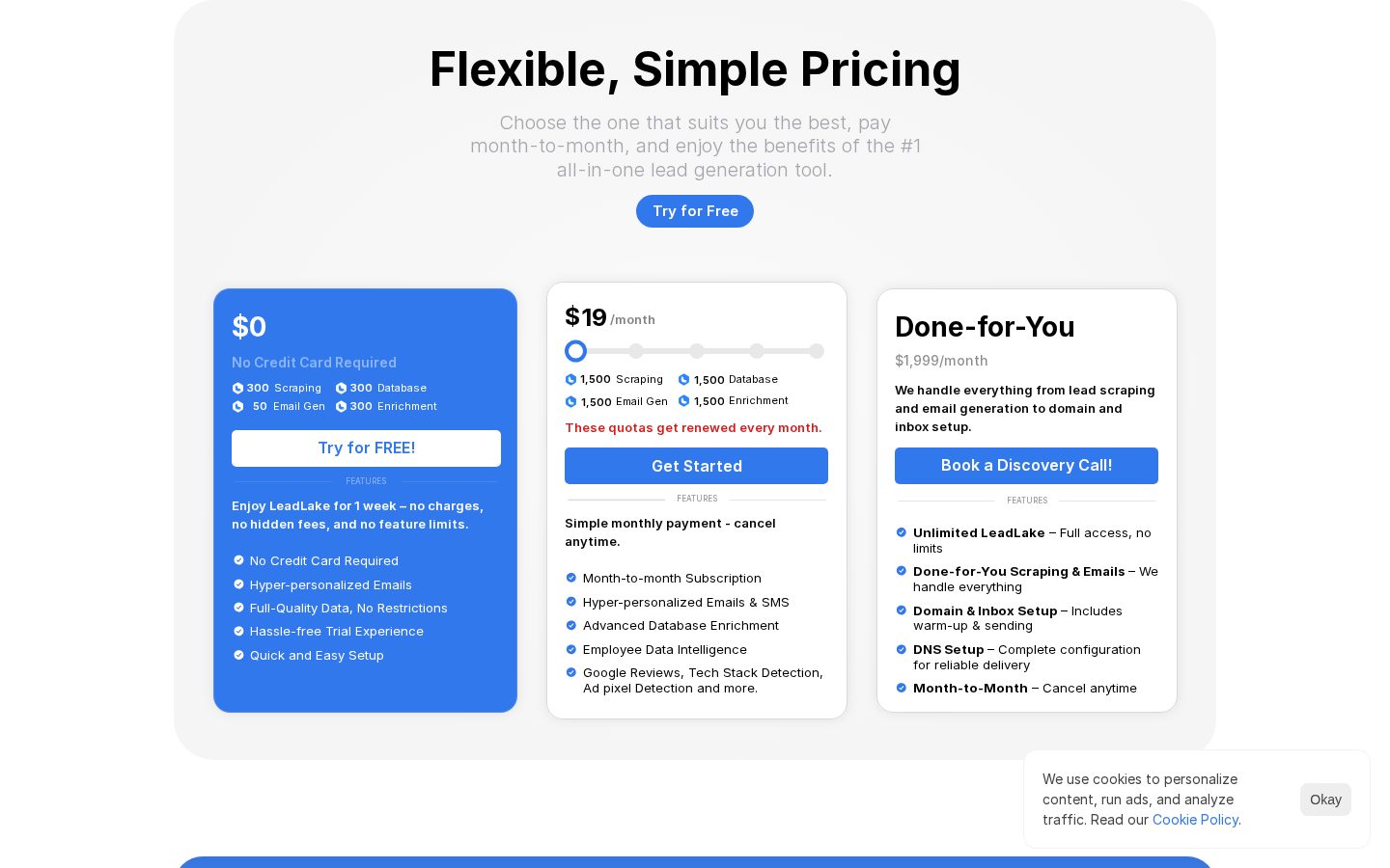 LeadLake Pricing