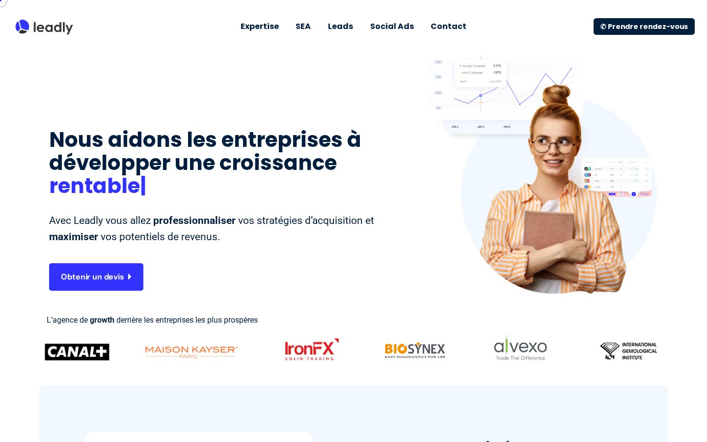 Leadly Homepage