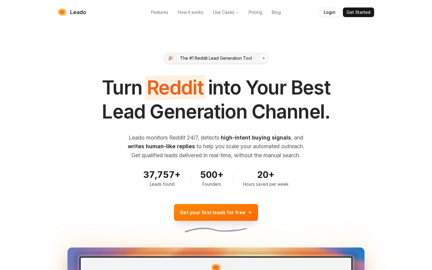 Leado Homepage