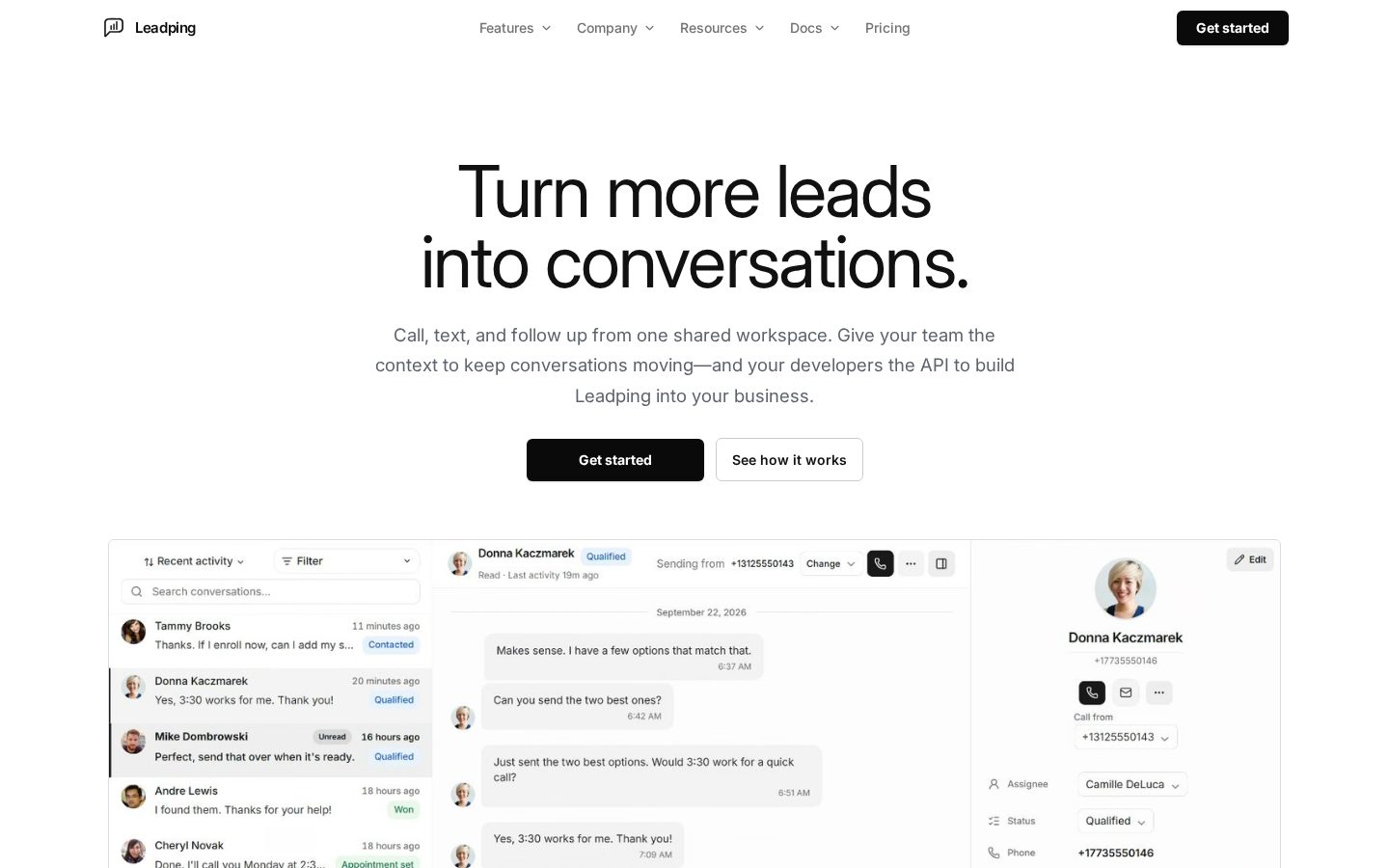Leadping Homepage