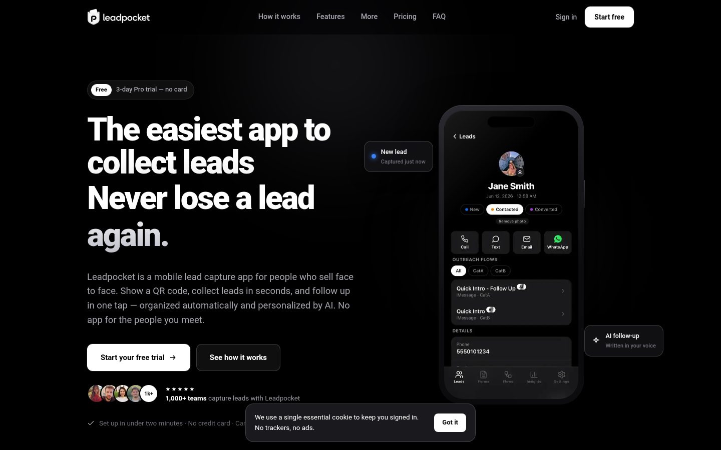 Leadpocket Homepage