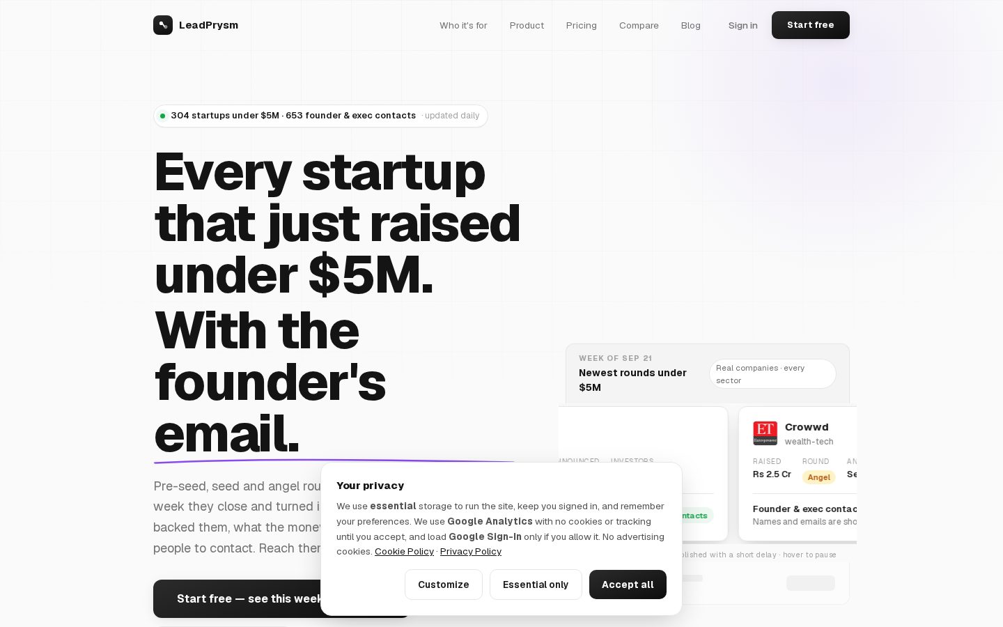 LeadPrysm Homepage